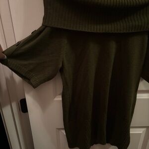 Worthington Green Off-the-Shoulder Sweater